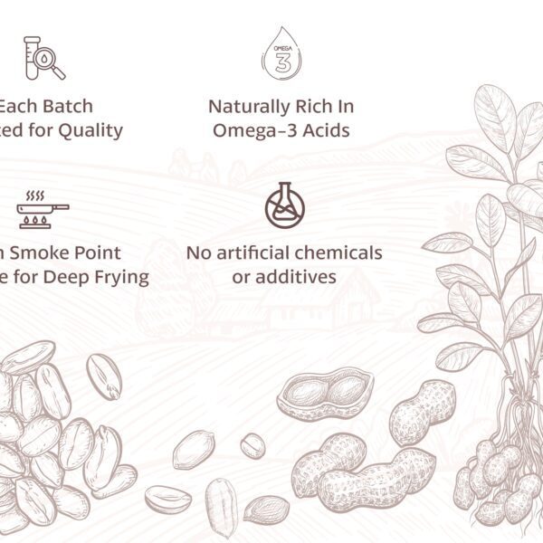 BD Edible Oils Groundnut Oil 1 Liter Bottle Product Image 2