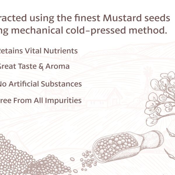 BD Edible Oils Kachchi Ghani Mustard Oil 1 Liter Pouch Product Image 3