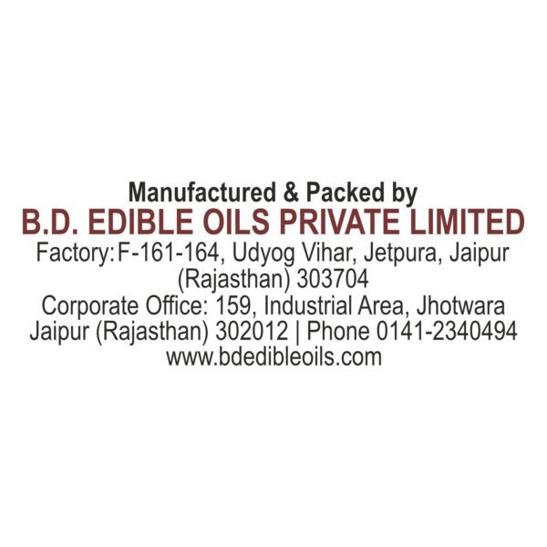 BD Edible Oils Kachchi Ghani Mustard Oil 200ML Bottle Product Image 6