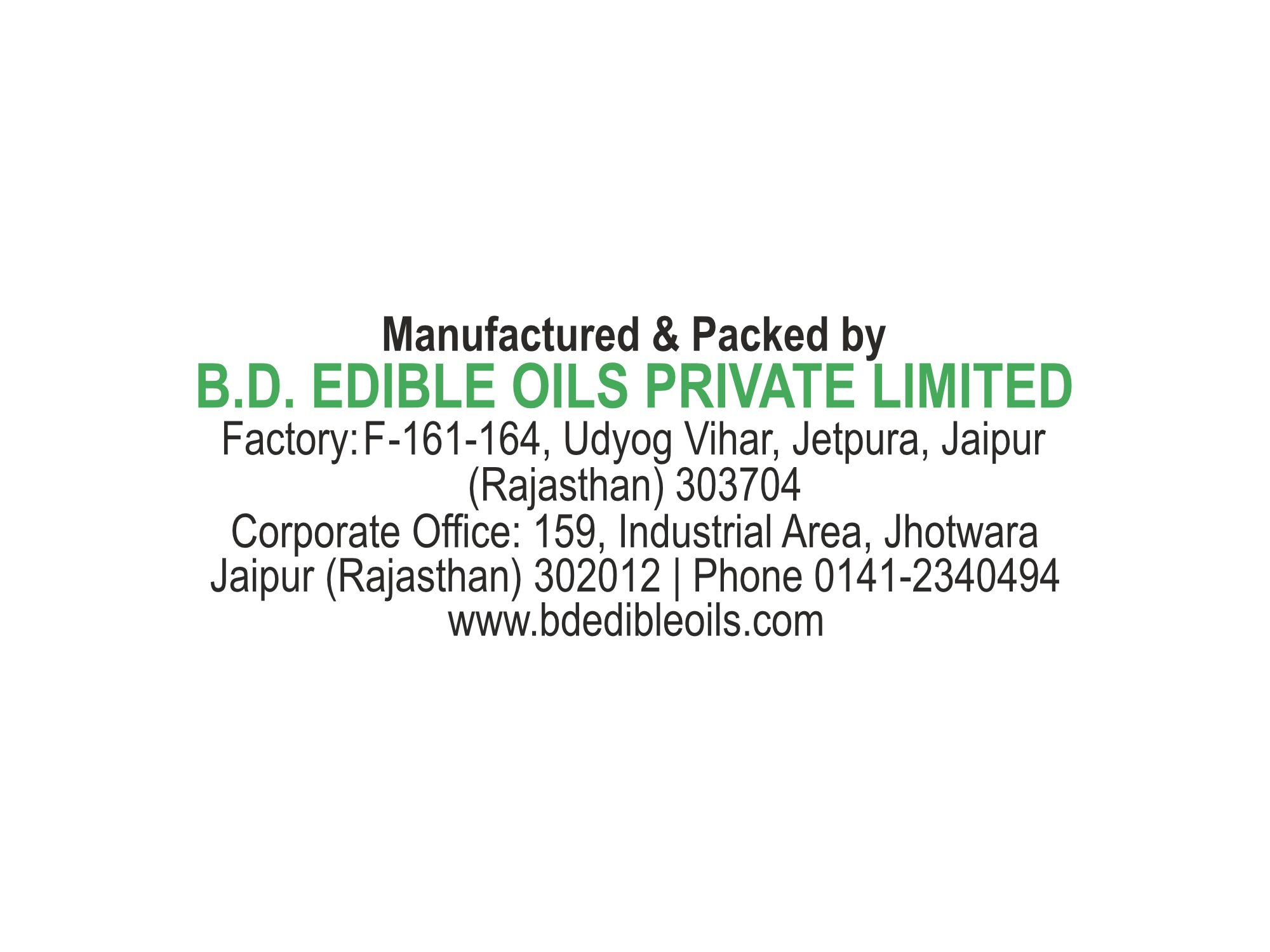 BD Edible Oils Soybean Oil 500ML Bottle Product Image 4
