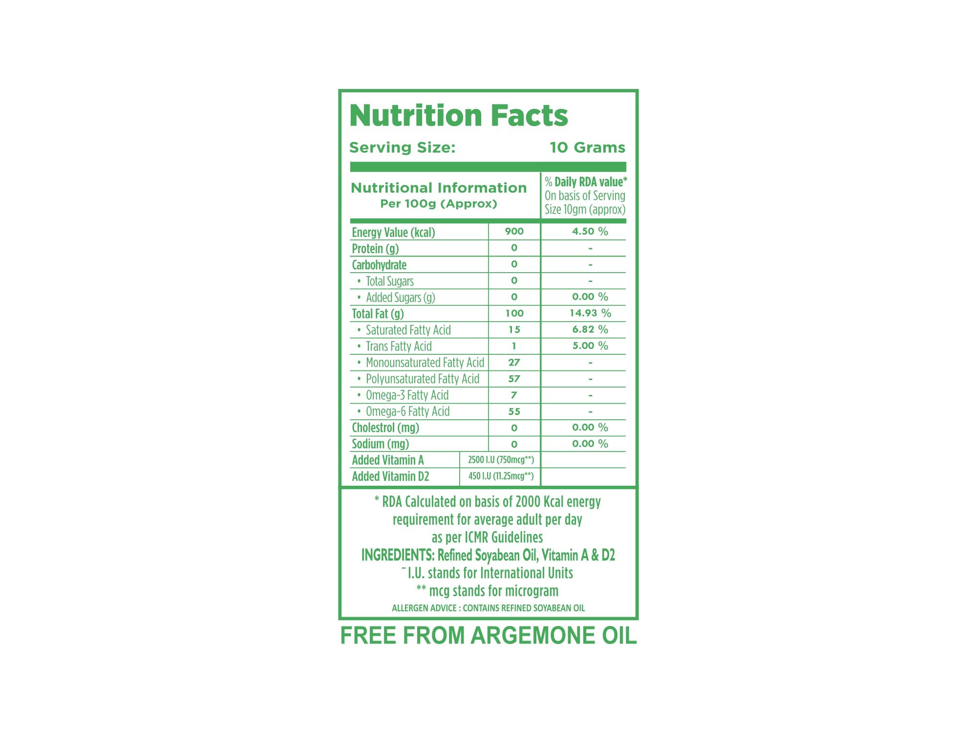 BD Edible Oils Soybean Oil 500ML Bottle Product Image 5