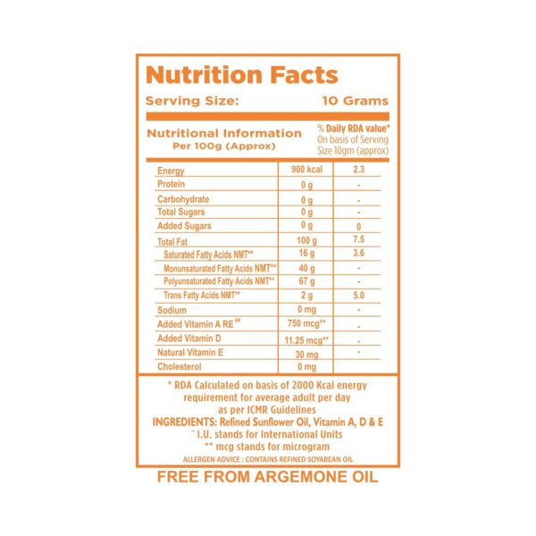 BD Edible Oils Sunflower Oil 5 Liter Jar Product Image 5